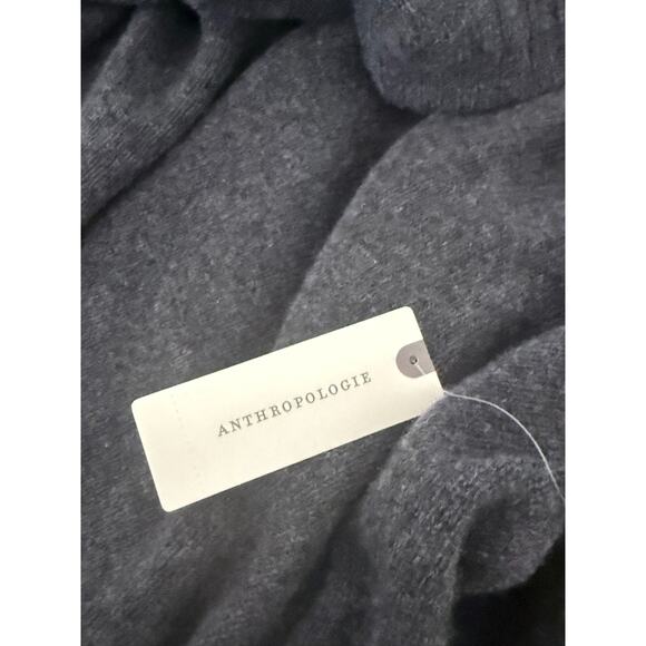 Maeve Anthropologie NWT XL Chandler 100 Cashmere Sweater Gray Box Fit Minimalist - Picture 7 of 10
